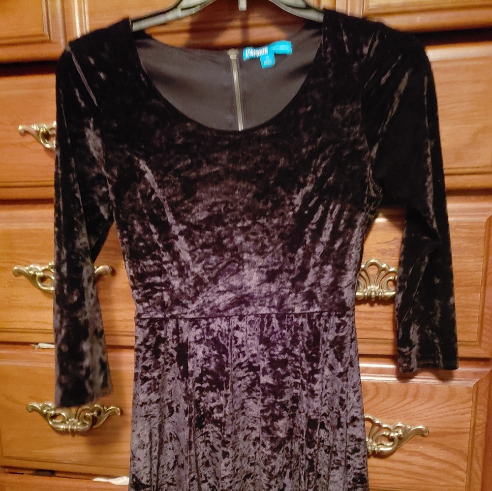 Black velvet dress